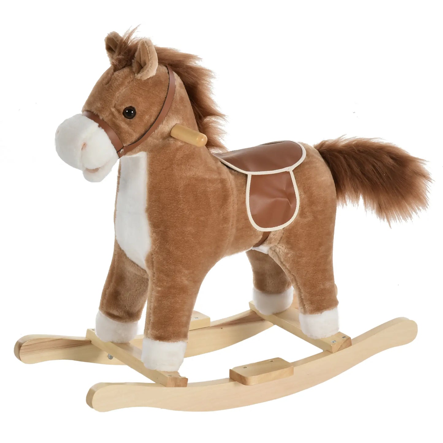 Plush Rocking Horse, Wooden Rockers with Sounds, 36-72 Months, Brown Rocking Horses at Gallery Canada