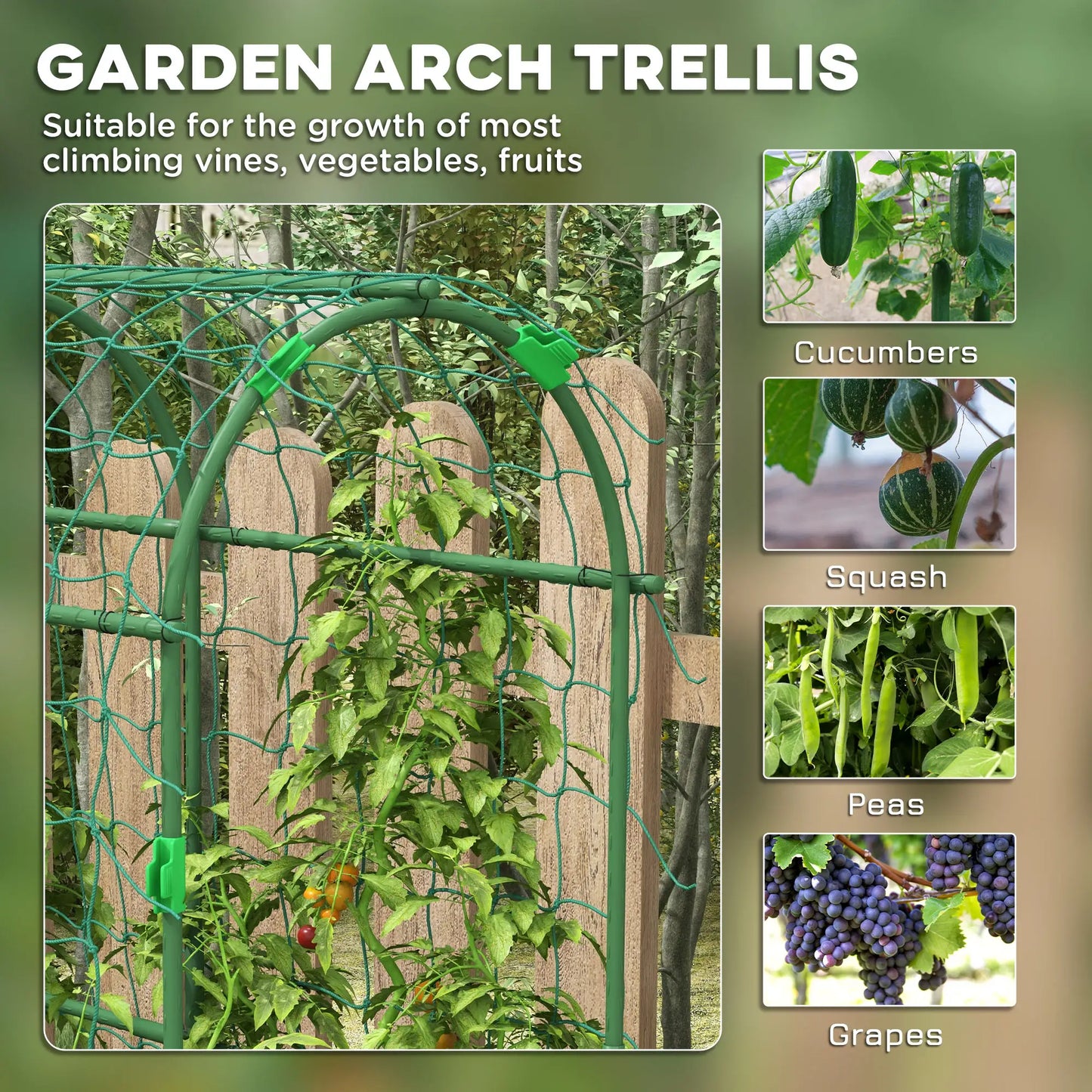 Metal Garden Trellis, A-Frame Arch for Climbing Plants, 17" x 72" x 72" Plant Stands at Gallery Canada