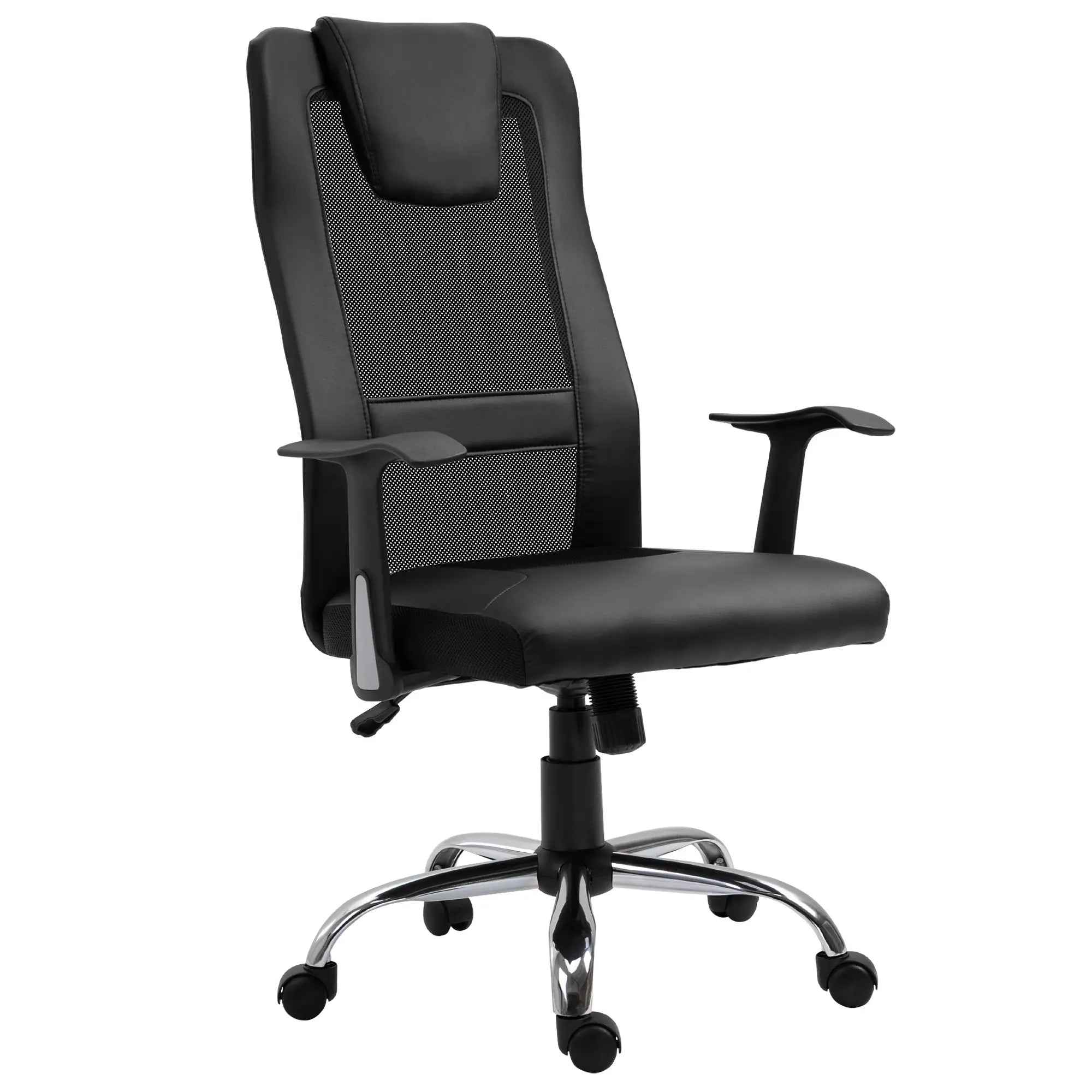 Ergonomic Office Chair, Thick Padded Headrest, Mesh Desk Chair, Tilt Function, Armrest, Black Task Chairs at Gallery Canada