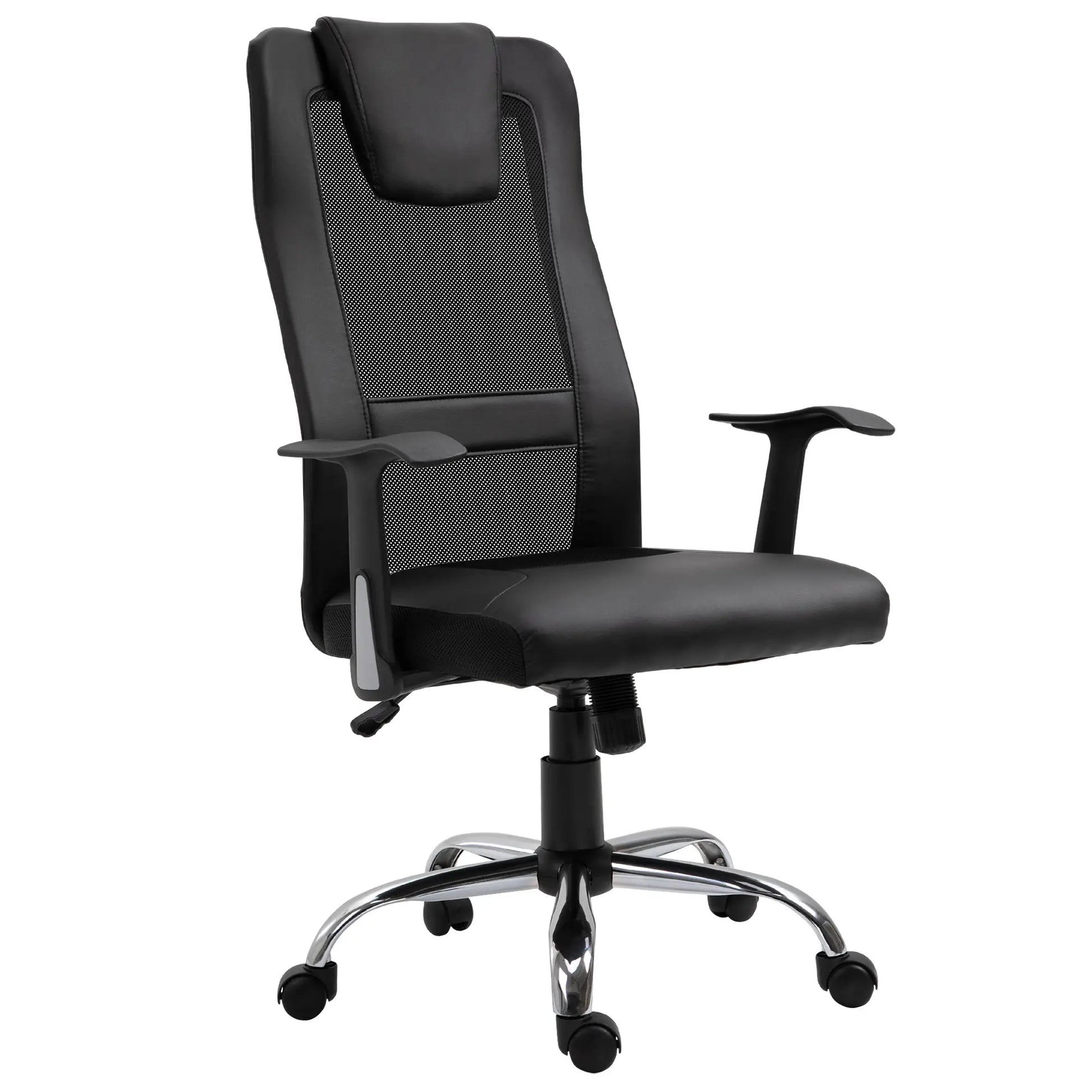 Ergonomic Office Chair, Thick Padded Headrest, Mesh Desk Chair, Tilt Function, Armrest, Black Task Chairs at Gallery Canada