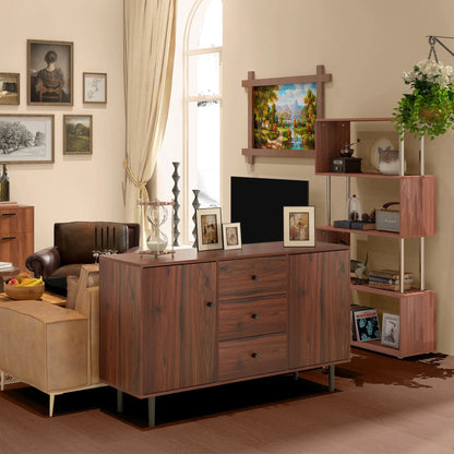 Kitchen Storage Sideboard, 2 Doors, 3 Drawers, Adjustable Shelves, Brown Bar Cabinets at Gallery Canada