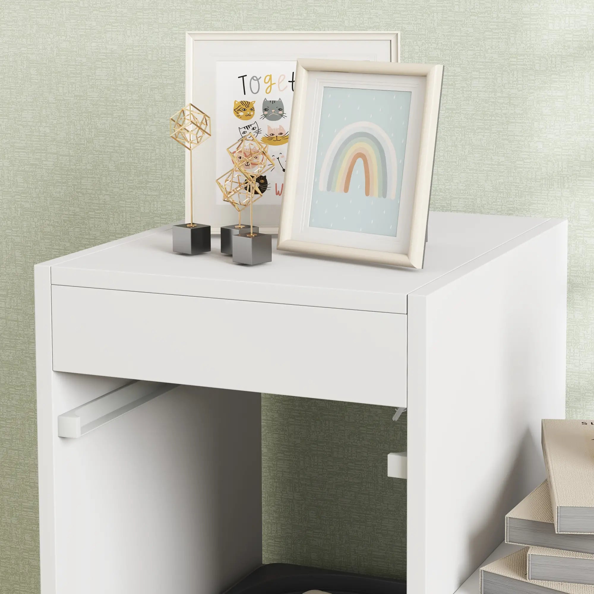 3 Layer Toy Storage Organizer, Kids Bookshelf, 6 Plastic Bins, White Baby & Kids Storage at Gallery Canada