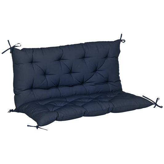 Garden Bench Cushion 2-Seater, Non-Slip, 39.4" x 38.6", Dark Blue Patio Chair Cushions Dark Blue at Gallery Canada