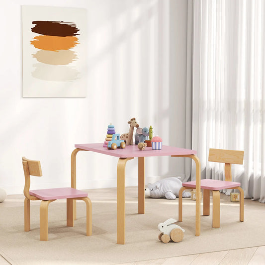 Kids Table and 2 Chair Set, Multi-Activity Furniture, Pink Kids Table Sets at Gallery Canada
