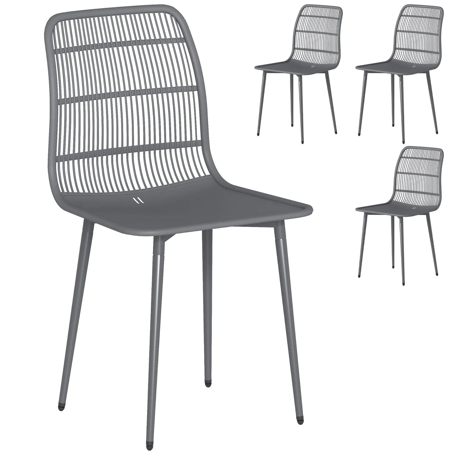 Outdoor Dining Chairs Set Of 4, Grey Patio Chairs at Gallery Canada