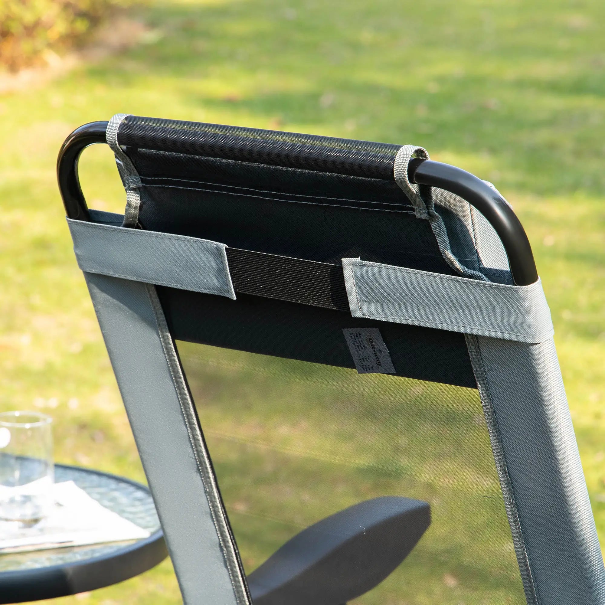 4 Camping Chairs, Adjustable Backrest, Removable Headrest, Grey Patio Chairs at Gallery Canada