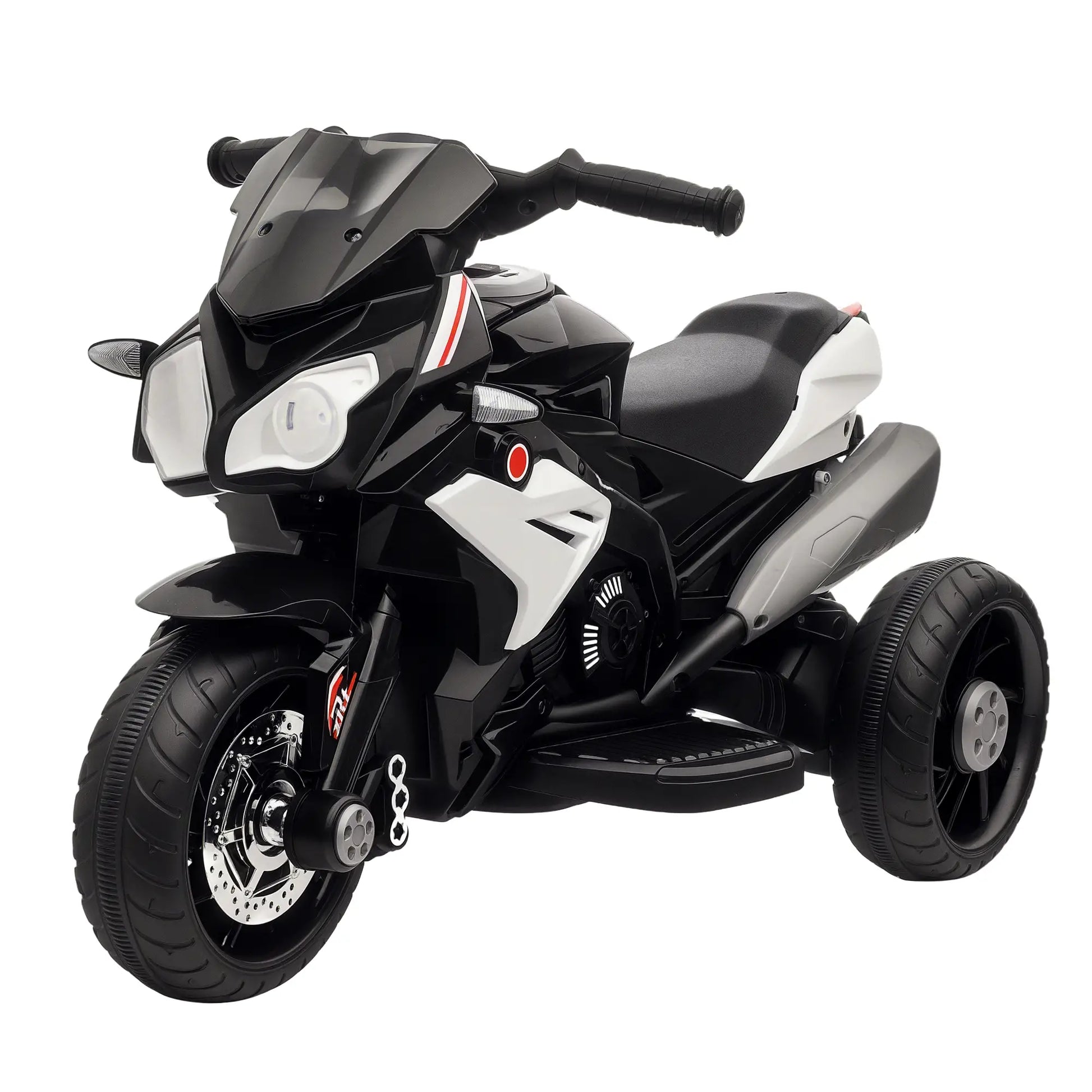 Kids Electric Motorcycle Ride-On Toy, 3 Wheels, Music, Horn, Lights, Black Electric Motorcycles at Gallery Canada