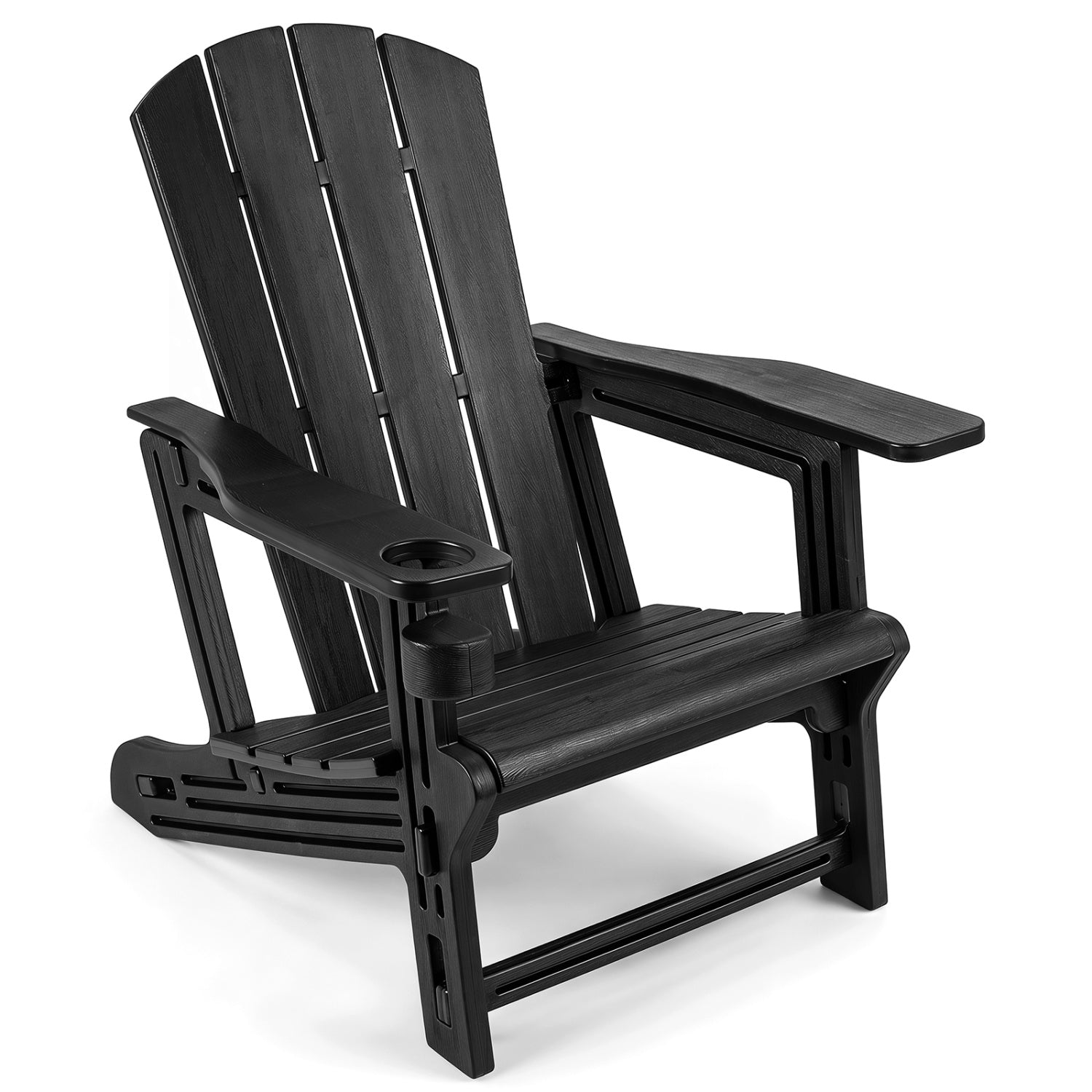 HDPE Adirondack Chairs, Realistic Wood Grain, Black Adirondack Chairs at Gallery Canada