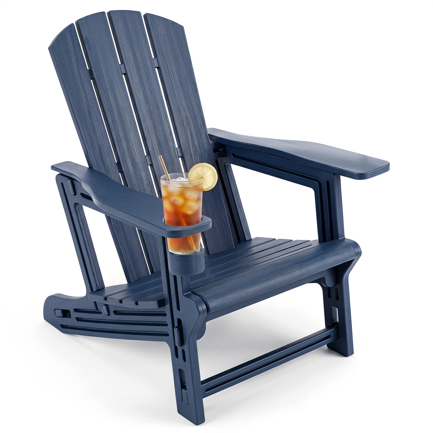 HDPE Adirondack Chair, Realistic Wood Grain, Blue