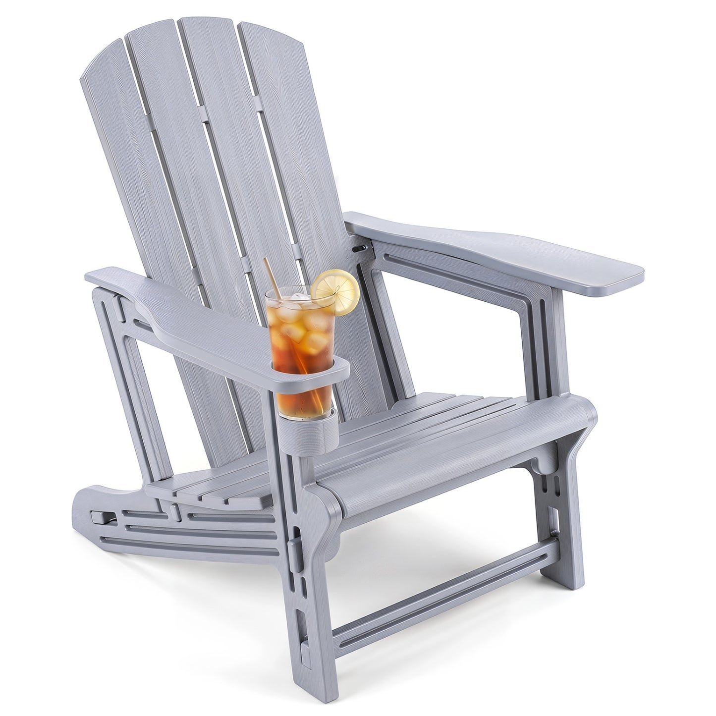 HDPE Adirondack Chairs, Realistic Wood Grain, Gray Adirondack Chairs at Gallery Canada