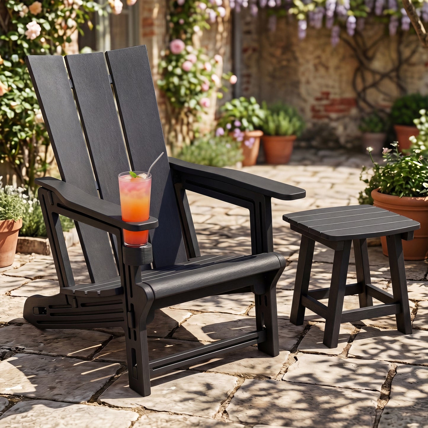 HDPE Outdoor Adirondack Chairs, Black Adirondack Chairs at Gallery Canada