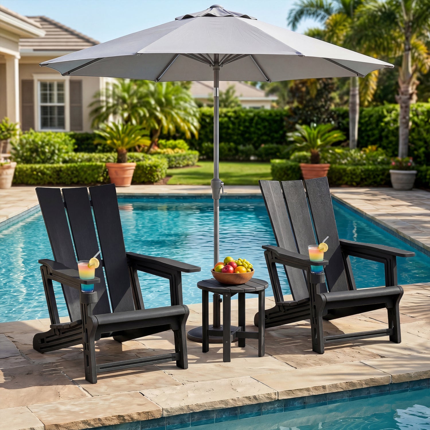 HDPE Outdoor Adirondack Chairs, Black Adirondack Chairs at Gallery Canada