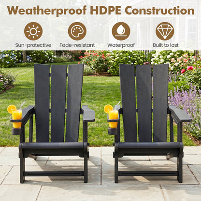 HDPE Outdoor Adirondack Chairs, Black Adirondack Chairs at Gallery Canada