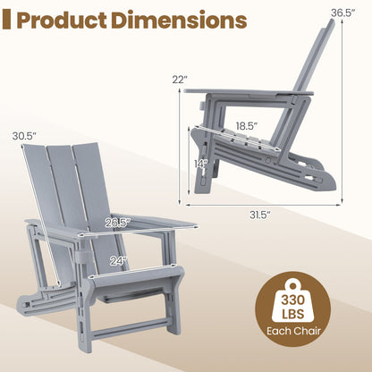 HDPE Outdoor Adirondack Chairs, Gray Adirondack Chairs at Gallery Canada