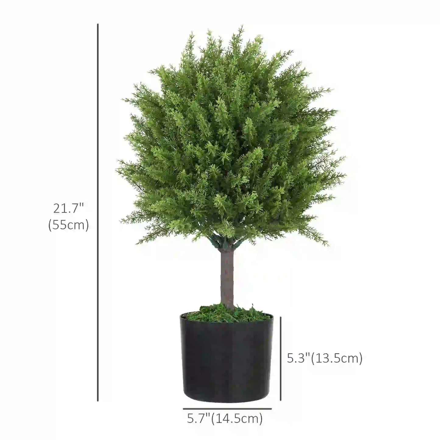 Artificial Cedar Topiary Trees In Pots, Indoor Outdoor Decor, Green Artificial Trees at Gallery Canada