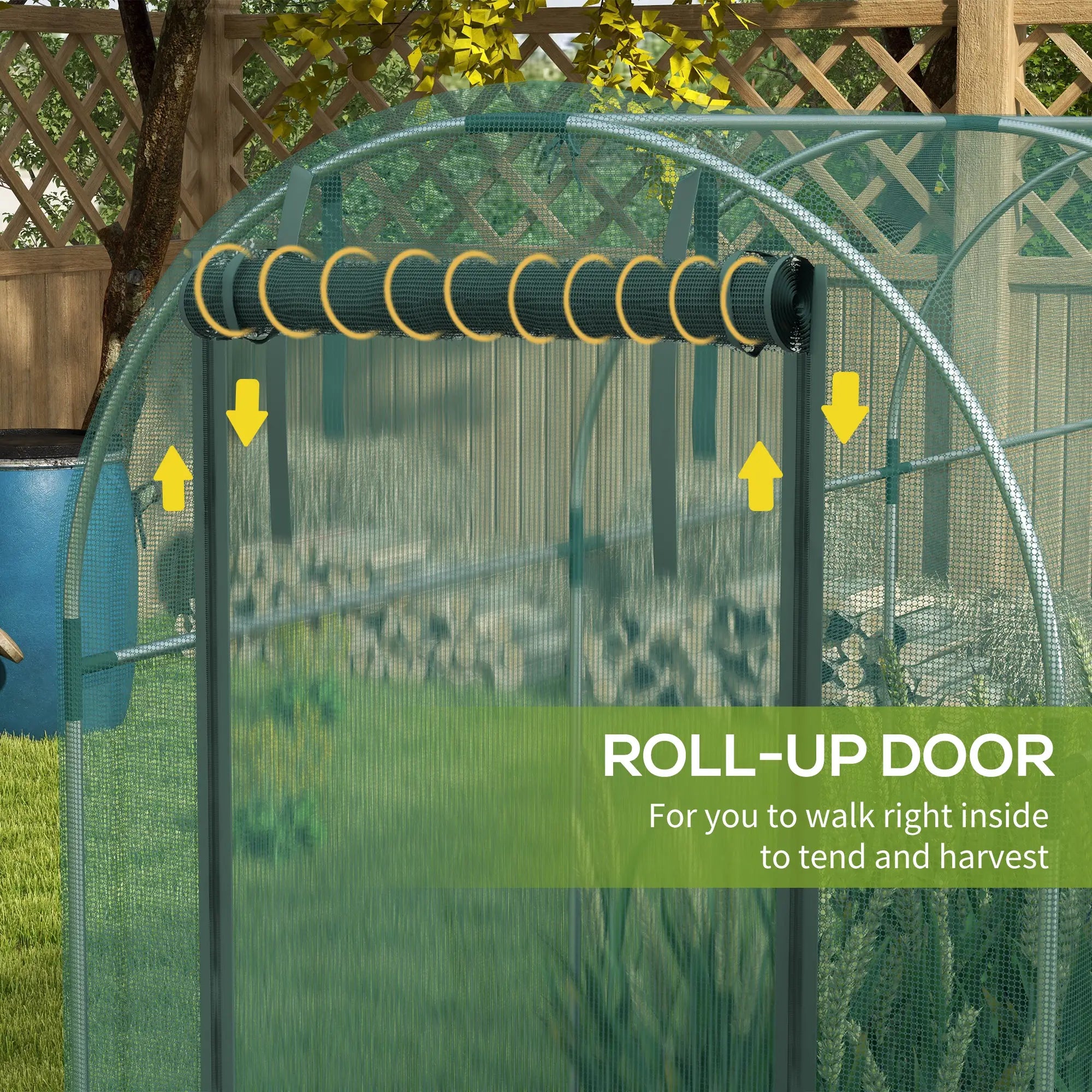 Galvanized Steel Crop Cage, Plant Protection Tent, 4' x 12', Green Walk In Greenhouses at Gallery Canada