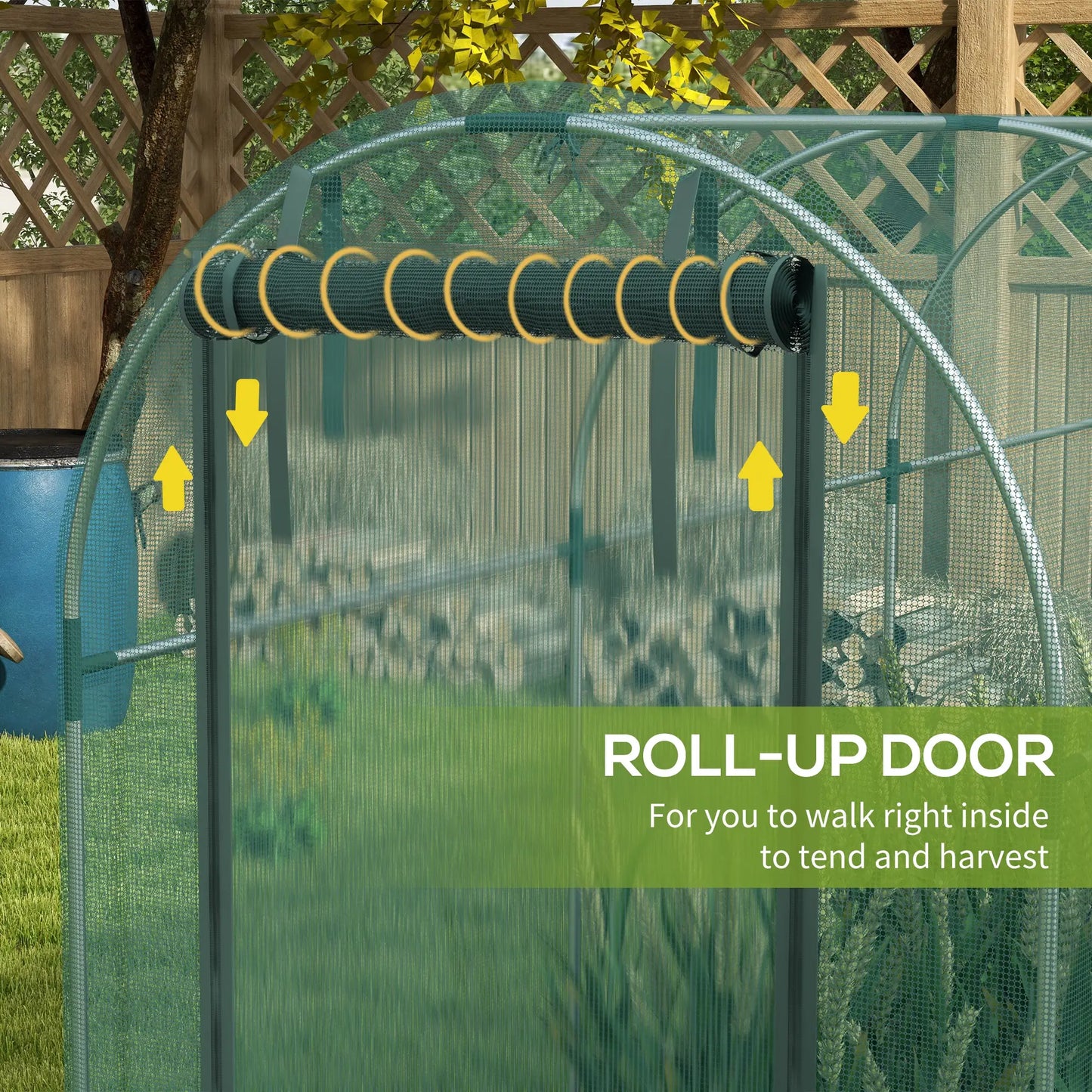 Galvanized Steel Crop Cage, Plant Protection Tent, 4' x 12', Green Walk In Greenhouses at Gallery Canada