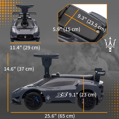 Maserati GT2 Baby Sliding Car, Storage, Music, Horn, 18-60 Months, Grey Push Cars for Toddlers at Gallery Canada