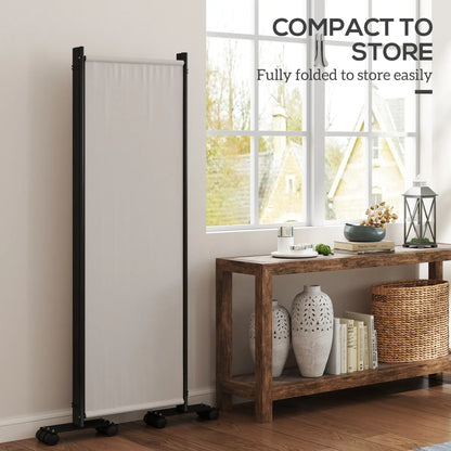 Folding Room Divider with Wheels, Privacy Screen, 5.6ft Tall Side Awnings at Gallery Canada