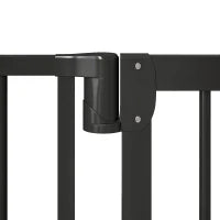 30-32In Baby Pet Gate 36In H Auto-Close Two-Way, Black
