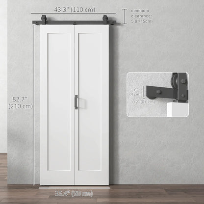 35" x 83" Sliding Door, 3.6FT Bi-Folding Door, Hardware Kit, Paintable MDF Door Hardware at Gallery Canada
