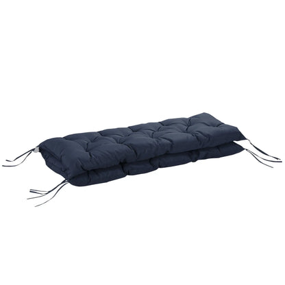 2 Seater Garden Bench Cushion, Thick Outdoor Non-Slip, 52" x 43" x 4", Navy Blue Patio Chair Cushions at Gallery Canada