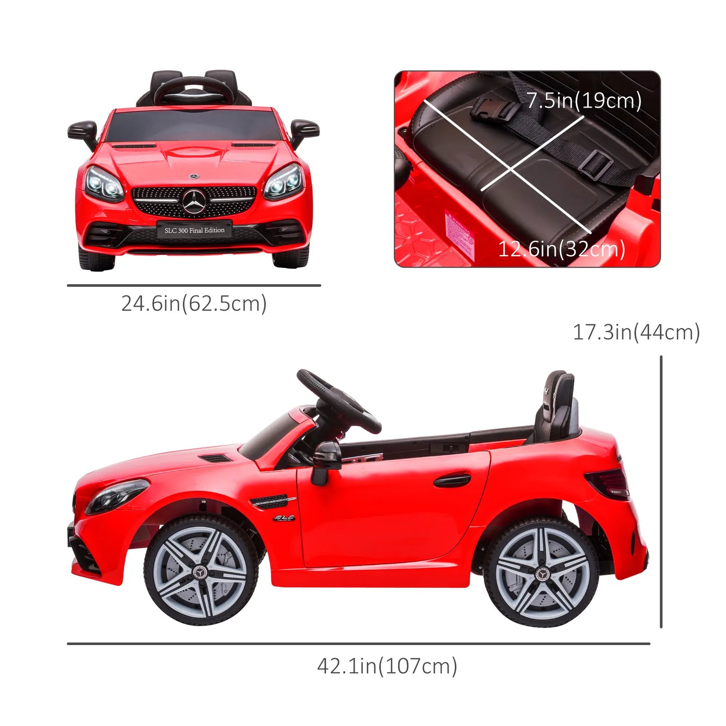 12V Ride On Car, Parent Remote Control, Two Motors, 3-6 Years, Red Electric Toy Cars at Gallery Canada