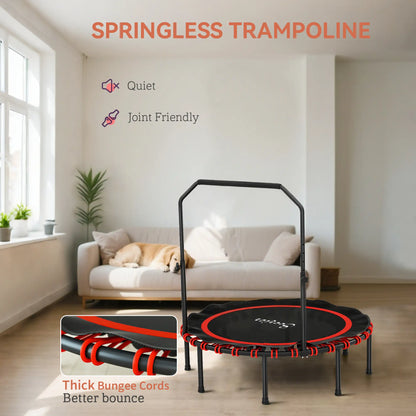 48 Inch Foldable Rebounder Trampoline, Mini Indoor with Adjustable Handle Trampolines at Gallery Canada