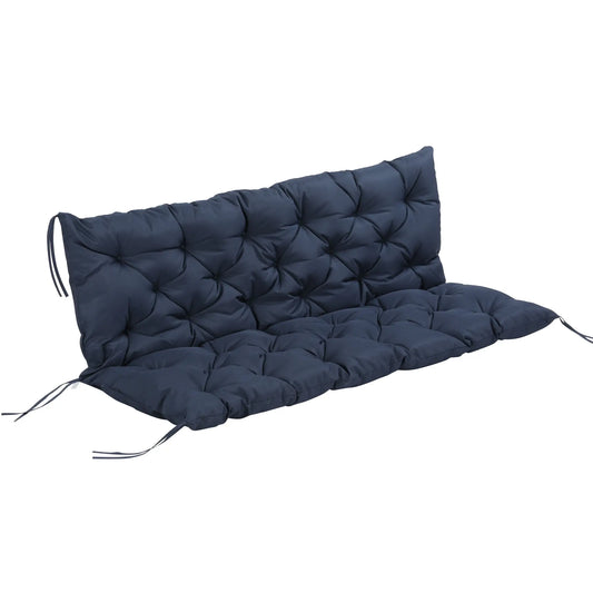 Porch Swing Cushion, Garden Bench Cushion with Backrest, Non-Slip 3-Seater, 59.1" x 38.6", Dark Blue Patio Chair Cushions Dark Blue at Gallery Canada