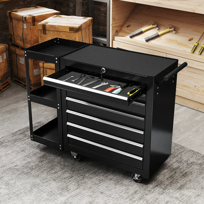 7-Drawer Rolling Tool Chest, Lockable Cabinet, Black Tool Organizers at Gallery Canada