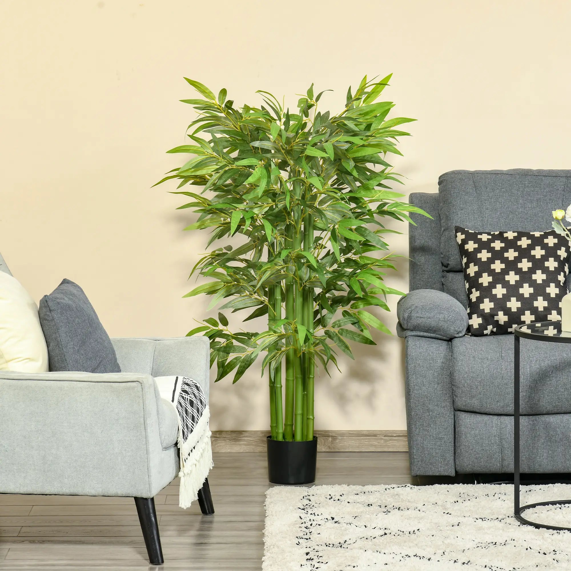 4.5FT Artificial Bamboo Tree, Faux Plant in Nursery Pot, Indoor Decor Artificial Trees at Gallery Canada