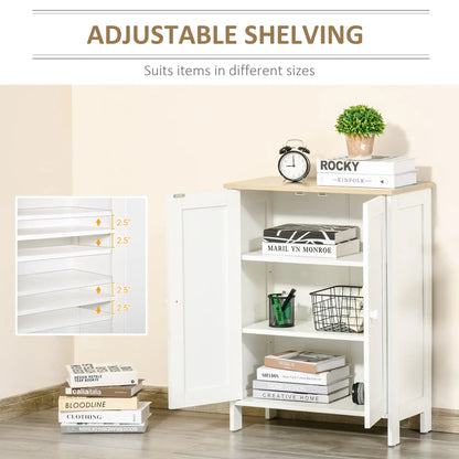 Storage Cabinet with Doors, 2 Adjustable Shelves, Living Room, Bathroom Storage Cabinets at Gallery Canada