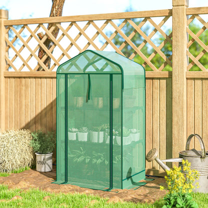 Mini Greenhouse, 27.6" x 19.7" x 50", Screen Roof, Roll-Up Door, Green Portable Greenhouses at Gallery Canada