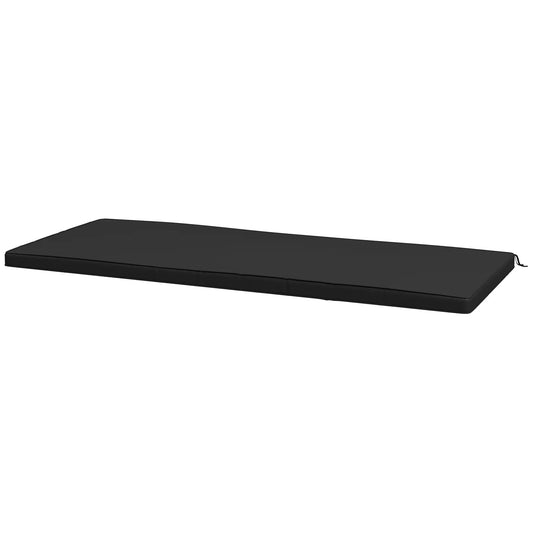 2-Seater Patio Bench Cushion, Outdoor Swing Replacement Pad, Black Patio Chair Cushions Black at Gallery Canada