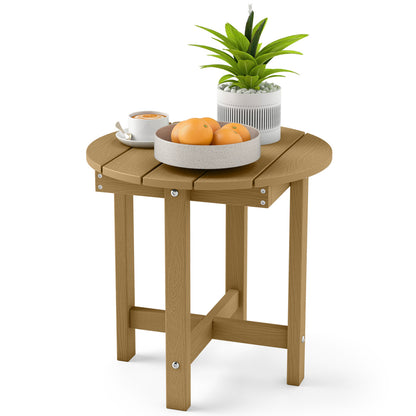 HIPS Adirondack Side Table with Weather-Resistant and Waterproof Top, Coffee