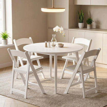 4 Pack Folding Chairs, Foldable Resin Chair with Padded Seat, Portable Indoor Outdoor Seat for Office Events Dining Dining Chairs at Gallery Canada