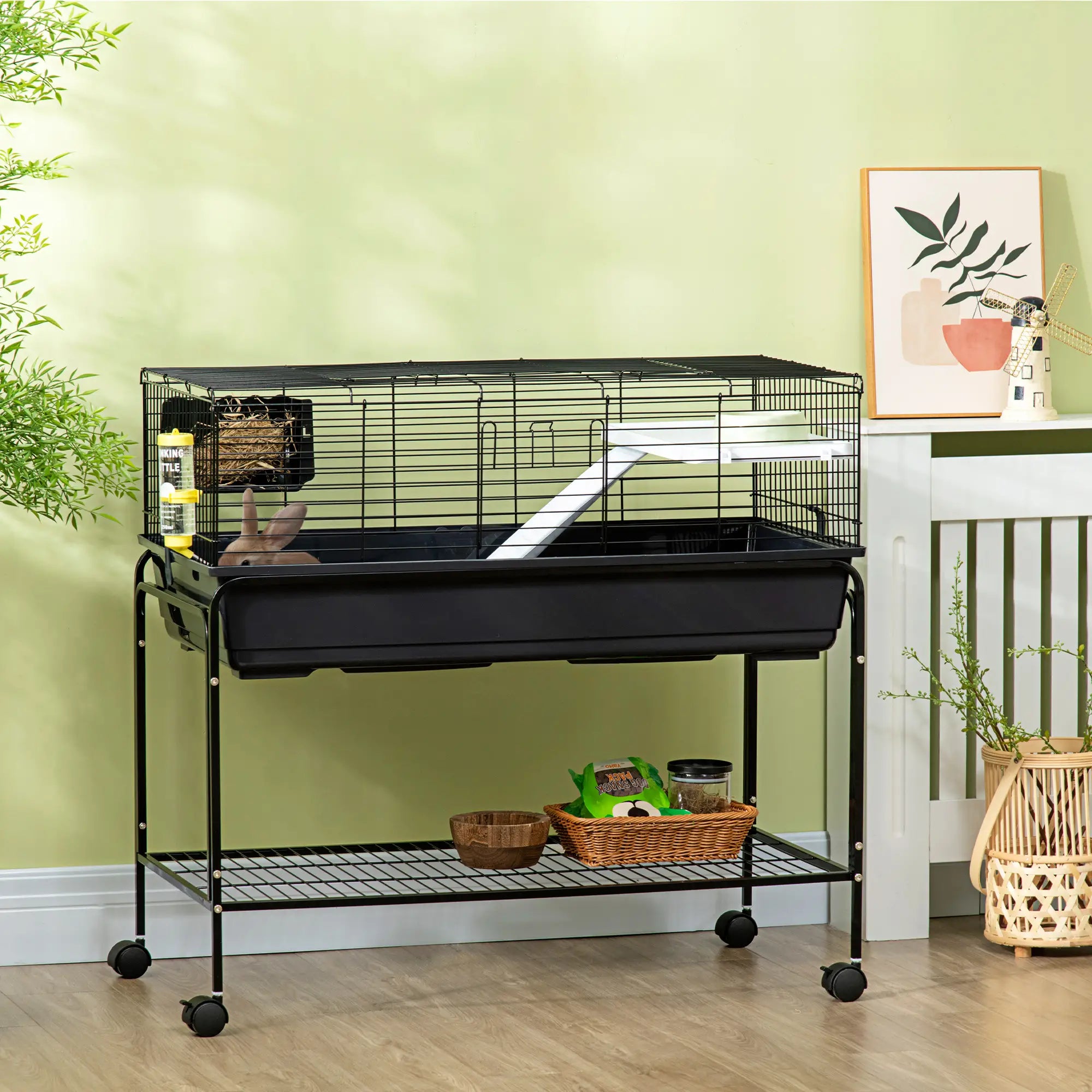 Small Animal Cage, Rolling Rabbit Hutch, Deluxe Pet Habitat Houses & Habitats at Gallery Canada