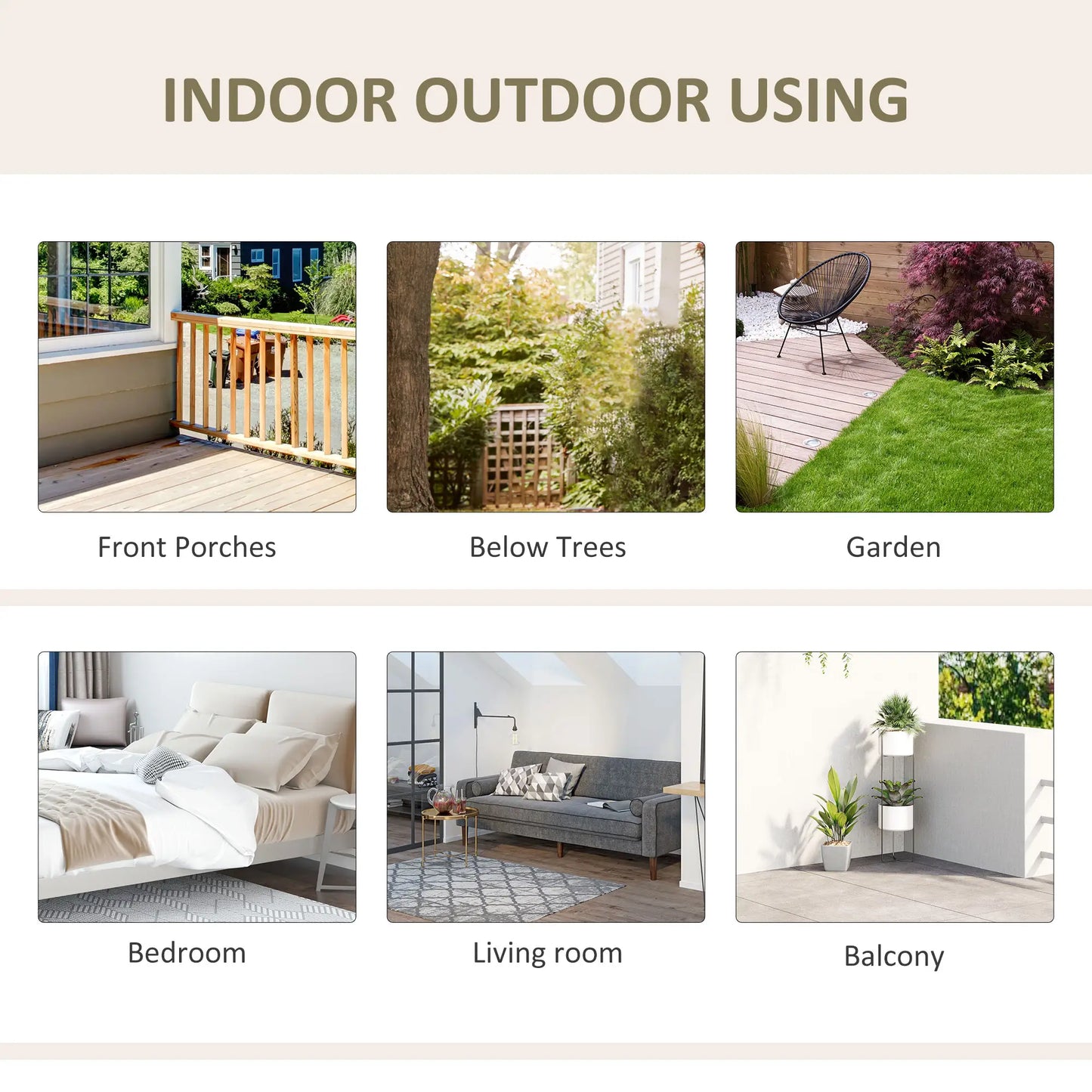 Hammock Chair, 2 Seat, Hanging Rope Swing with Cushion, Large, Cream White Patio Swings with Stand at Gallery Canada