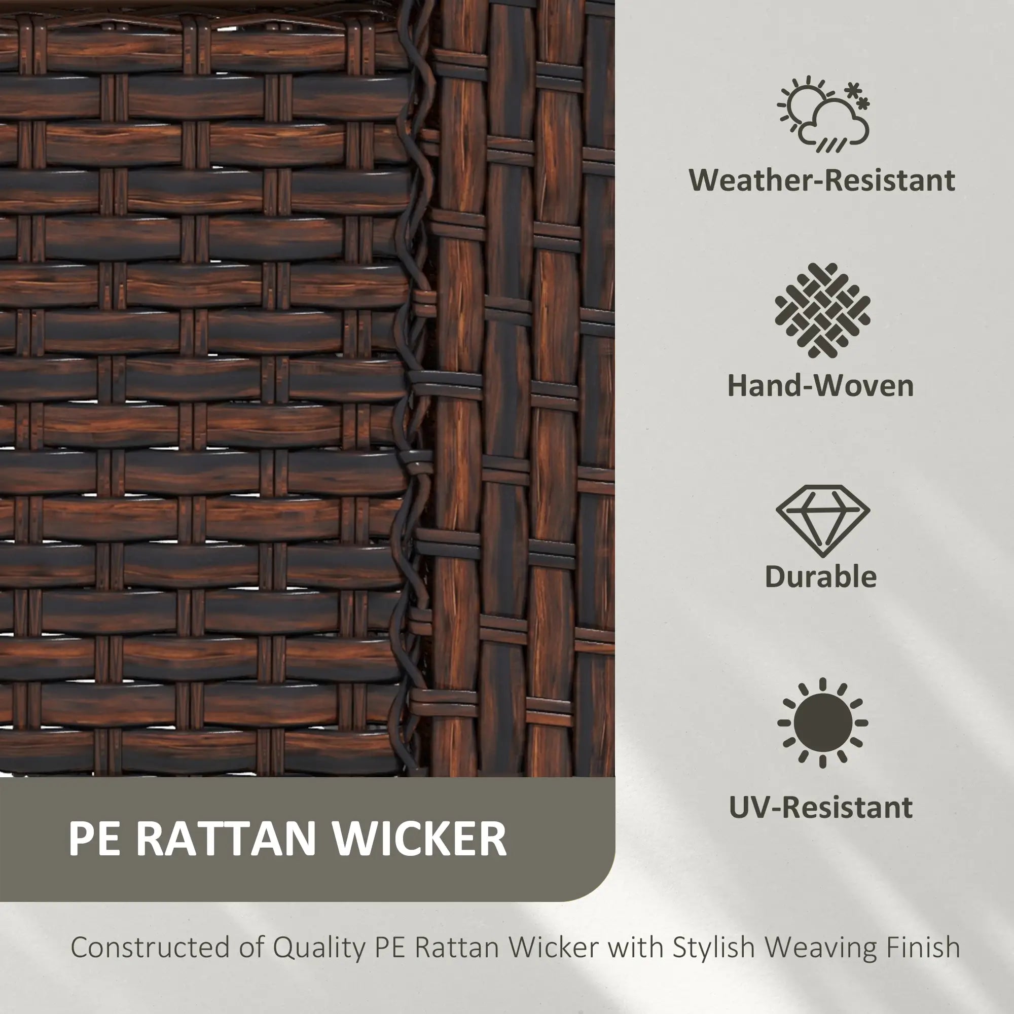 Rattan 360° Swivel Patio Chair with Cushion, Brown Patio Chairs at Gallery Canada