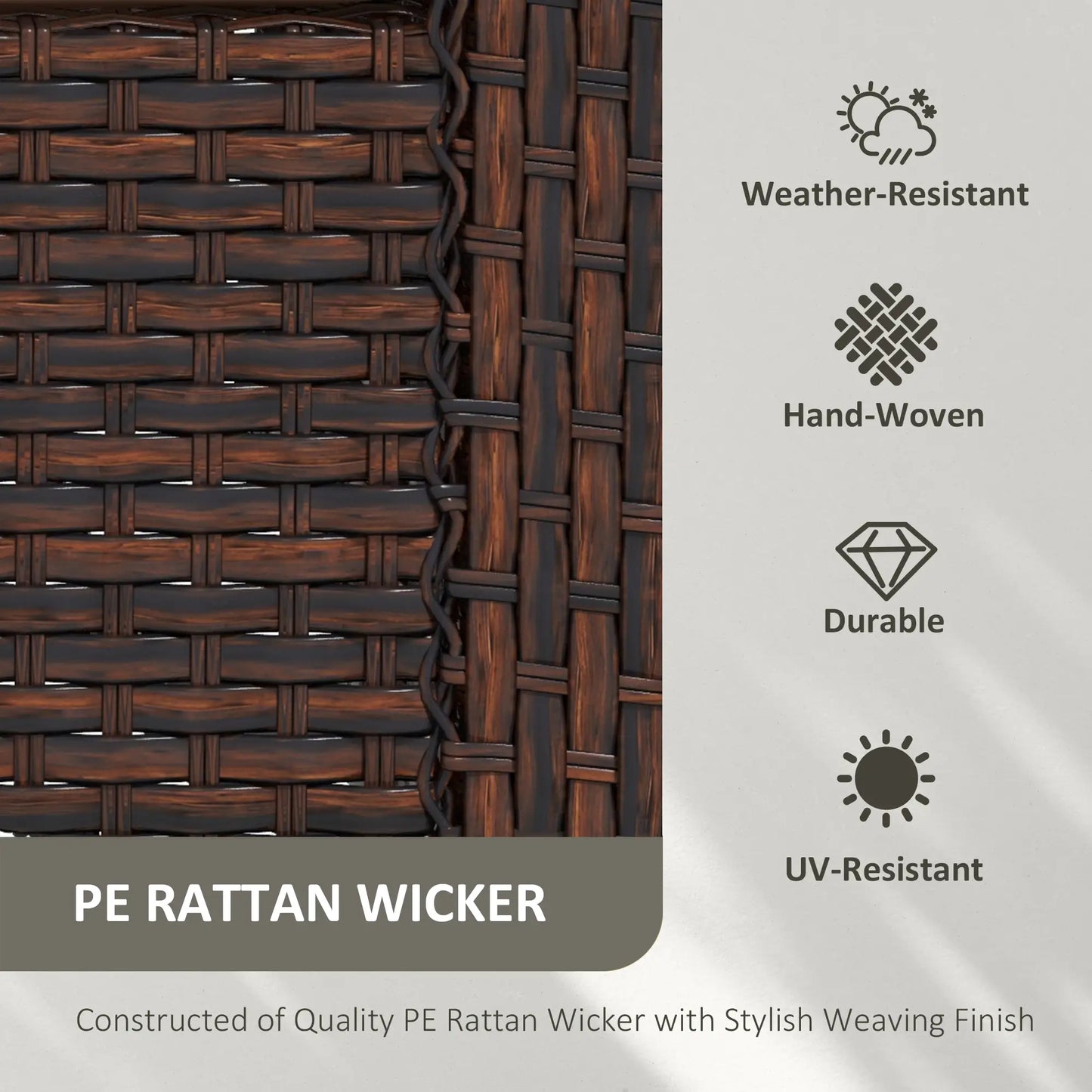 Rattan 360° Swivel Patio Chair with Cushion, Brown Patio Chairs at Gallery Canada