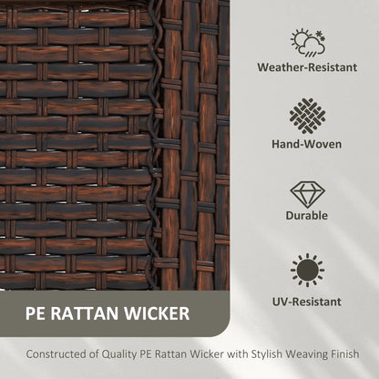 Rattan 360° Swivel Patio Chair with Cushion, Brown Patio Chairs at Gallery Canada