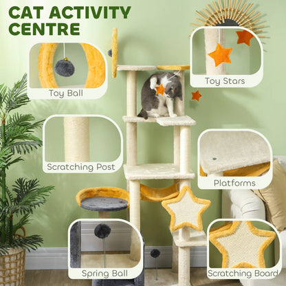 Star Moon Cat Tree, Scratching Posts, Condo, Bed, Toys, Beige Cat Towers at Gallery Canada