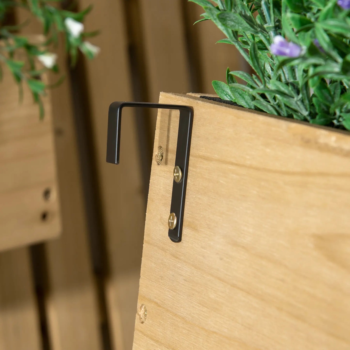 3 Box Raised Garden Bed with Trellis, Wall-Mounted Wood Planter Raised Garden Beds at Gallery Canada