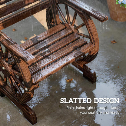 Wood Outdoor Patio Lounge Chair, Carbonized, Slatted Wide Seat Patio Chairs at Gallery Canada