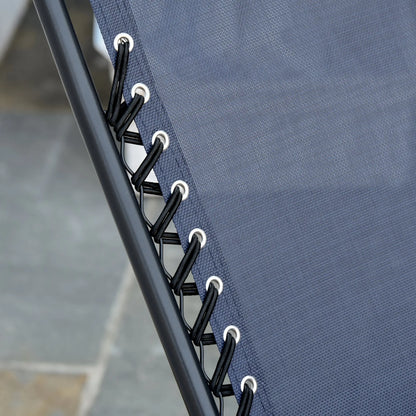 Zero Gravity Chair Set of 2, Patio Chair with Side Table, Blue Lounger Chairs at Gallery Canada