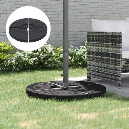 Set of 4 Outdoor Umbrella Base Weights, Cross Base Parasol Holder Umbrella Bases at Gallery Canada