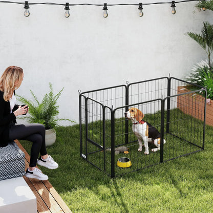 6 Panels Heavy Duty Dog Playpen, 31.5" Height, Portable Foldable Houses, Kennels & Pens at Gallery Canada