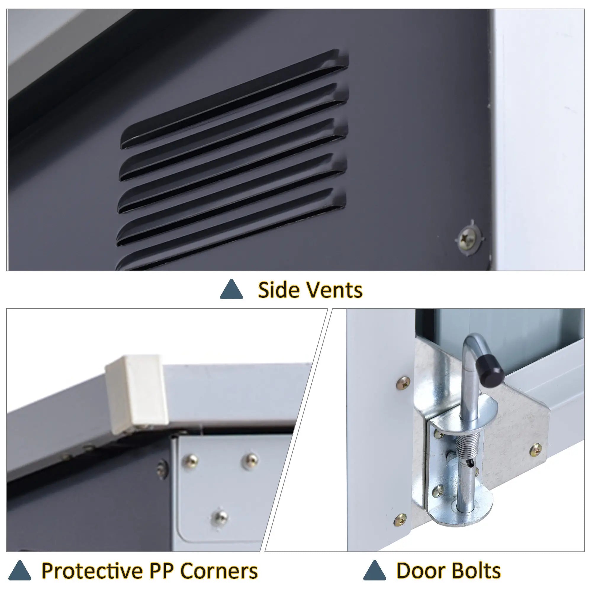 5ft x 3ft Outdoor Garbage Bin Storage Shed, Lockable Doors, Black Sheds at Gallery Canada