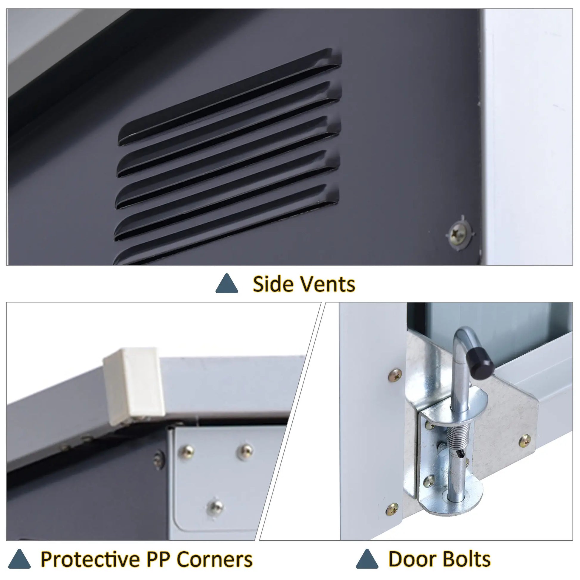 5ft x 3ft Outdoor Garbage Bin Storage Shed, Lockable Doors, Black Sheds at Gallery Canada