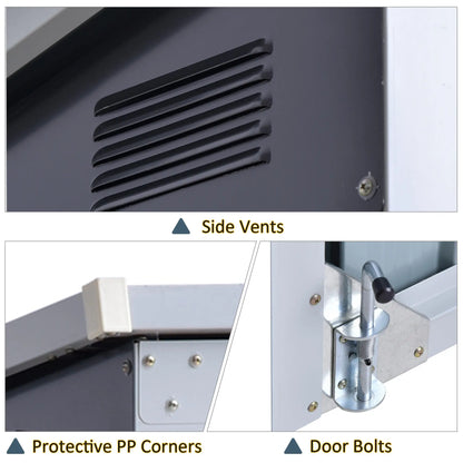 5ft x 3ft Outdoor Garbage Bin Storage Shed, Lockable Doors, Black Sheds at Gallery Canada